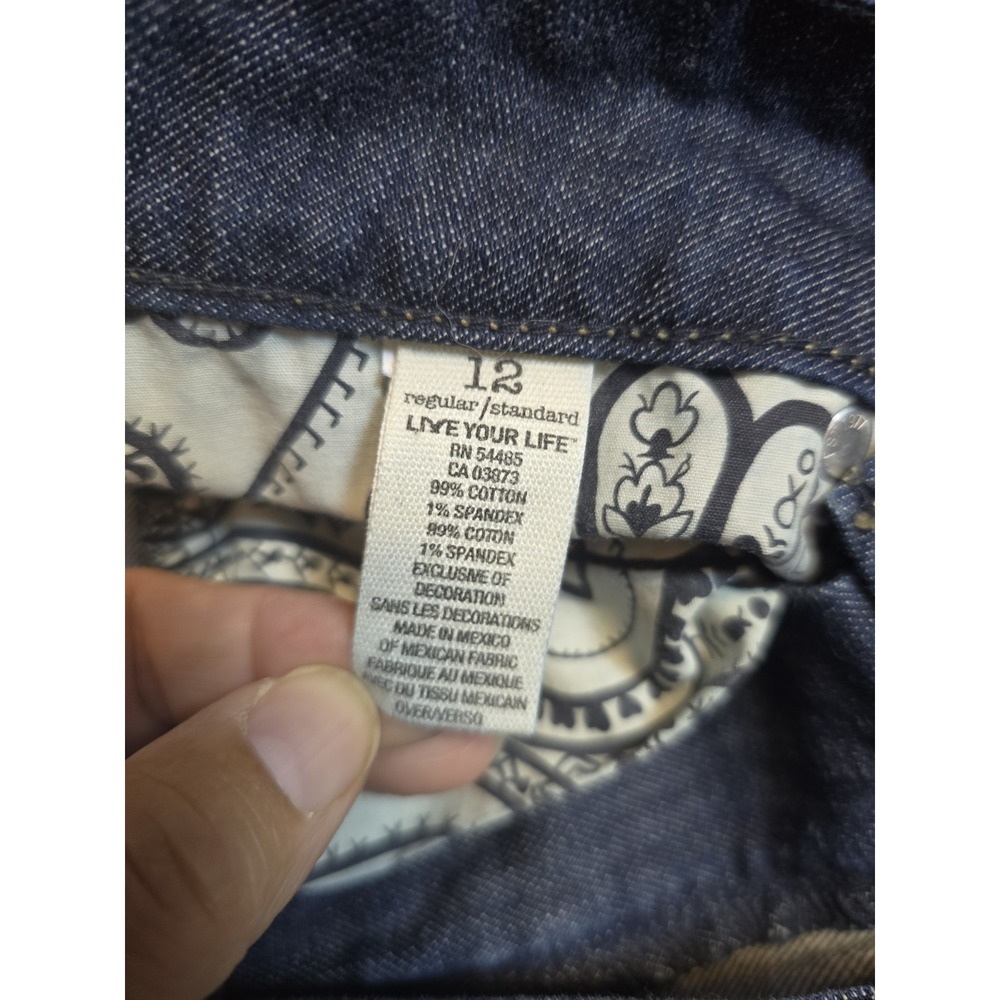 Dark Blue Women's Flared Jeans - Picture 3 of 15